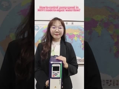 ¿Cómo controlar la velocidad de la bomba en el modo MPPT para ajustar el caudal de agua?