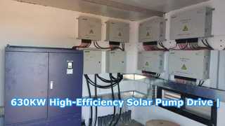 Impulsión de bomba solar de alta eficiencia de 630 KW